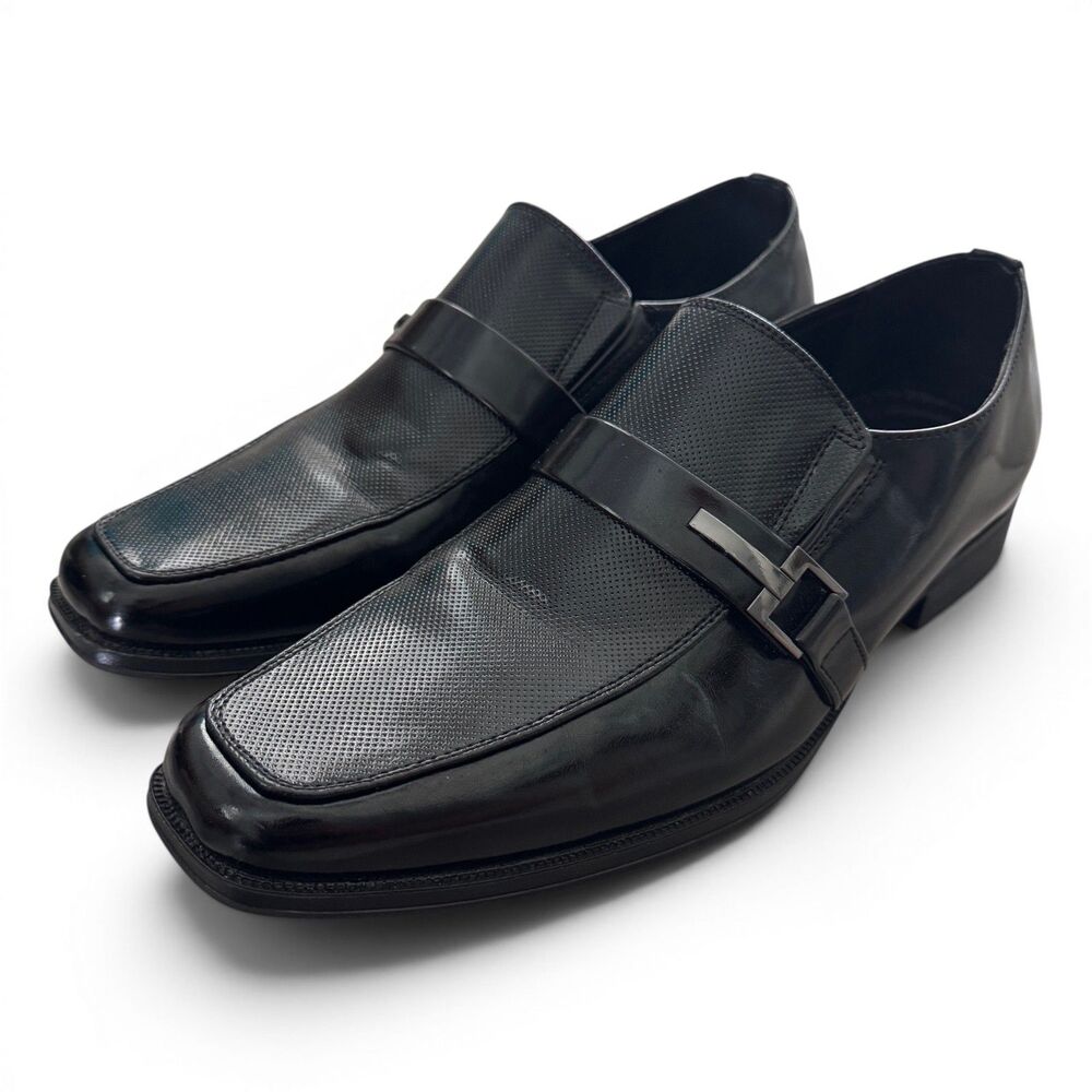 Dexter Comfort Men’s Size 11 Black Dress Loafers Buckle Memory Foam
